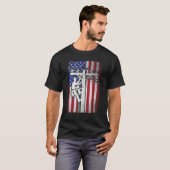 T-shirt Lineman American Flag Electric Cable Lineworker (Devant entier)