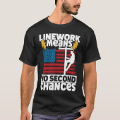 T-shirt Lineman devrait être prudent Lineworker Power Elec (Devant)
