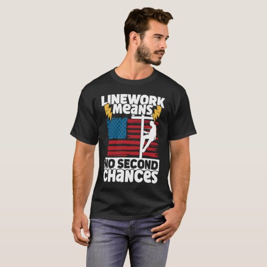 T-shirt Lineman devrait être prudent Lineworker Power Elec (Devant entier)