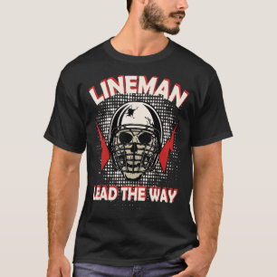 T-shirt Lineman Dirige Le Chemin Joueur De Football Au Lyc