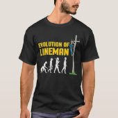 T-shirt Lineman Evolution Electric Cable Lineman (Devant)