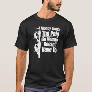 T-shirt Lineman Pour Hommes Mariés Et Lineman Maman