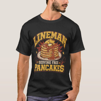 T-shirt Lineman servant des crêpes gratuites