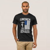 T-shirt Linemen the forgotten first responders Men's Tee (Devant entier)