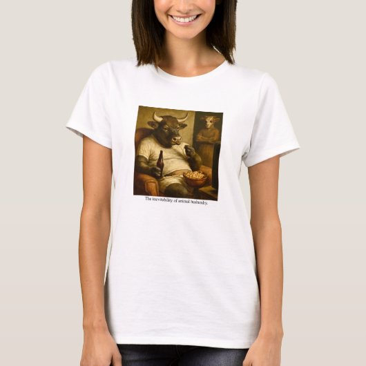 T-shirt L'inévitabilité de l'élevage animal. (Devant)