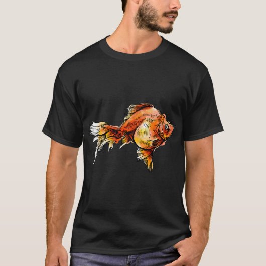 T-shirt Linework Poisson rouge (Devant)