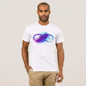 T-shirt L'infini avec plume violette (Devant entier)