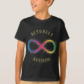 T-shirt L'infini d'arc-en-ciel d'ActuallyAutistic badine (Devant)