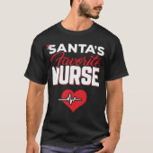 T-shirt L'infirmière préférée de Père Noël (Devant)