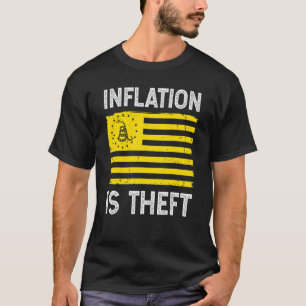 T-shirt L'inflation est le drapeau de Gadsden de vol