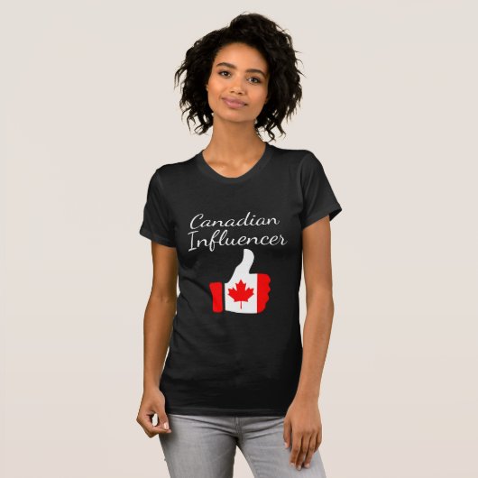 T-shirt L'Influenceur canadien monte le phare (Devant entier)