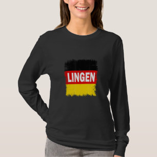 T-shirt Lingen Allemagne Avec Drapeau Allemand