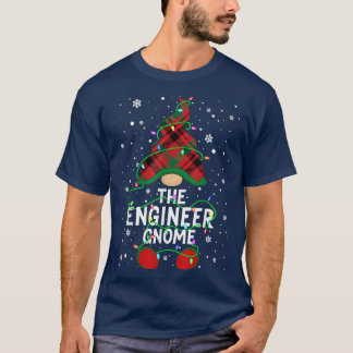 T-shirt L'ingénieur Gnome Family Matching Group Xmas Ligh