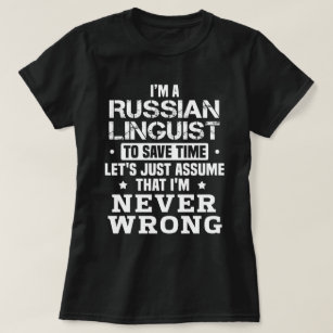 T-shirt Linguiste russe