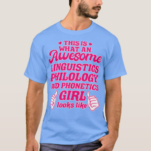 T-shirt Linguistique Philologie et Phonétique fille