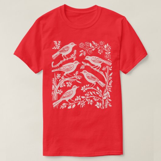 T-shirt Lino Cut Bird 1 (Design devant)