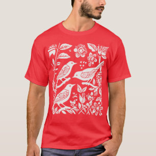 T-shirt Lino Cut Birds
