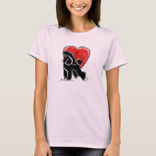 T-shirt Linogravure Caniche (Devant)