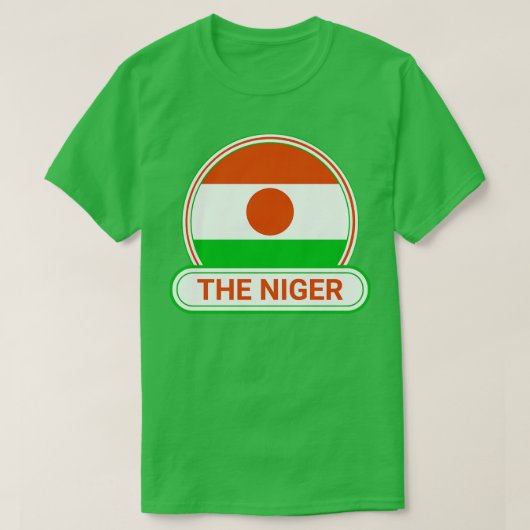 T-shirt L'insigne du pays Niger Le drapeau du Niger (Design devant)