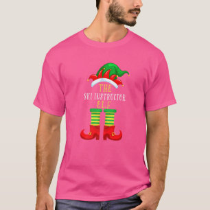 T-shirt L'instructeur de ski Elf Christmas Family Matching