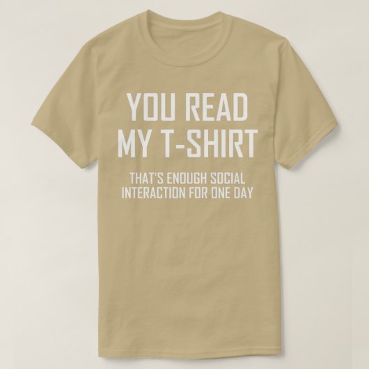 T-shirt L'interaction sociale de You Read (Design devant)
