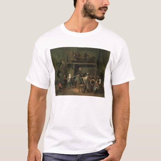 T-shirt L'intérieur d'une taverne avec un couple dansant à (Devant)