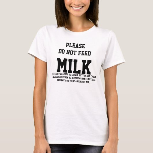 T-shirt L'intolérance au lactose suce, le réservoir blanc (Devant)