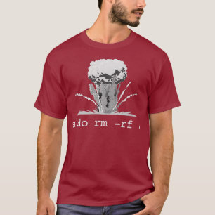 T-shirt Linu Funny Linu Cadeau Commande Sudo RM RF pour ho