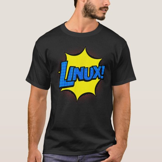 T-shirt Linu IT Systems Engineer Geek Nerd Retro Comic (Devant)