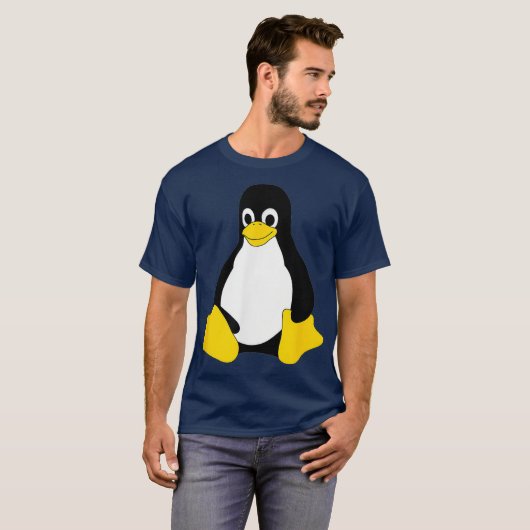 T-shirt Linu Mascot Tu the Penguin Nerd Geek IT Personne (Devant entier)