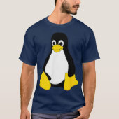 T-shirt Linu Mascot Tu the Penguin Nerd Geek IT Personne (Devant)