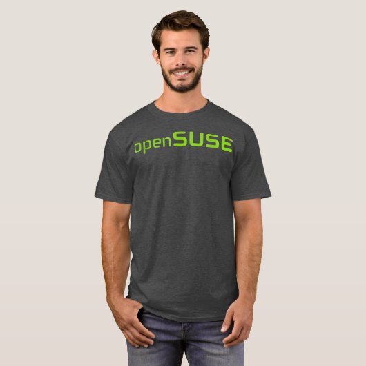 T-shirt Linu openSUSE sur le thème de l'amant Open Source  (Devant entier)