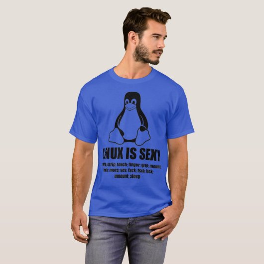 T-shirt Linu Root SUDO Uni shell Sey cadeau fun (Devant entier)