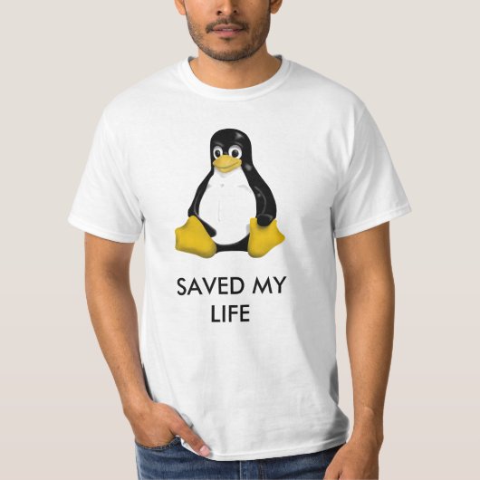 T-SHIRT LINUX A SAUVÉ MYLIFE (Devant)