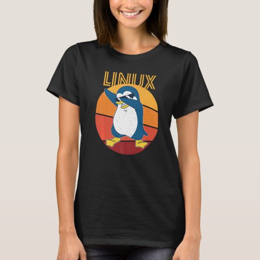 T-shirt Linux Admin Cool Penguin Nerd Informatics Premium (Devant)