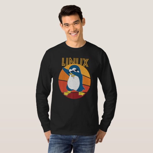 T-shirt Linux Admin Cool Penguin Nerd Informatics Premium (Devant entier)
