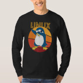 T-shirt Linux Admin Cool Penguin Nerd Informatics Premium (Devant)