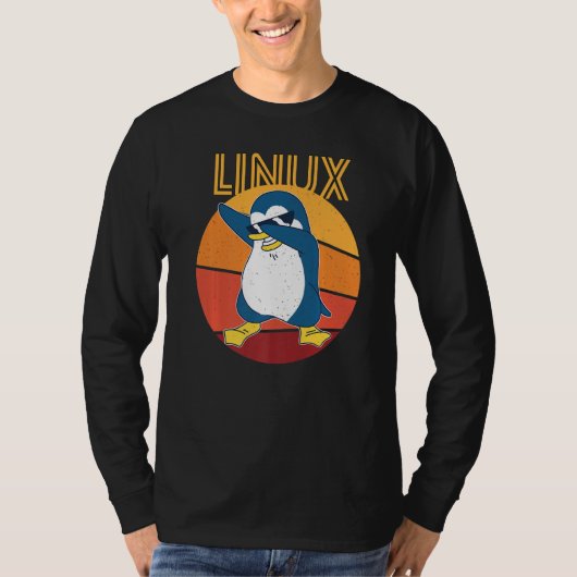 T-shirt Linux Admin Cool Penguin Nerd Informatics Premium (Devant)
