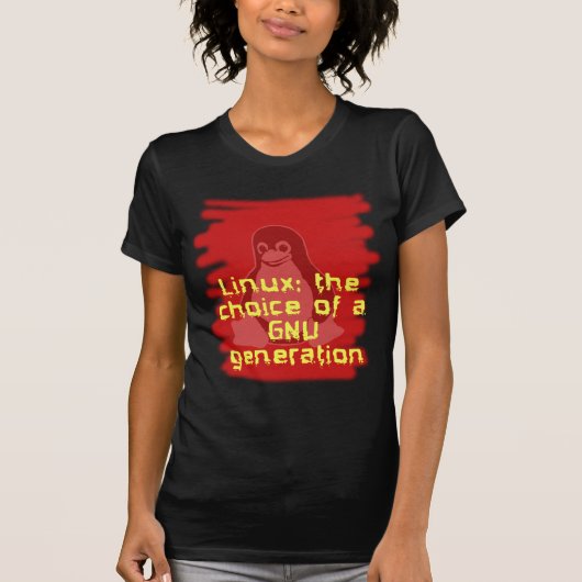 T-shirt Linux : Choix d'une génération de GNOU (Devant)