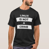 T-shirt linux is not a crime (white print) (Devant)