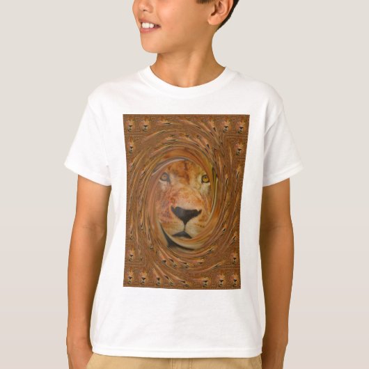 T-shirt Lion Abstrait Safari Art (Devant)