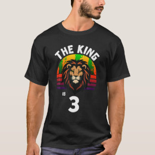 T-shirt Lion animal de 3e anniversaire Le roi est 3 ans Fu