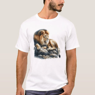 T-shirt Lion aquarelle  