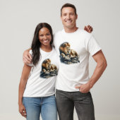 T-shirt Lion aquarelle (Unisexe)