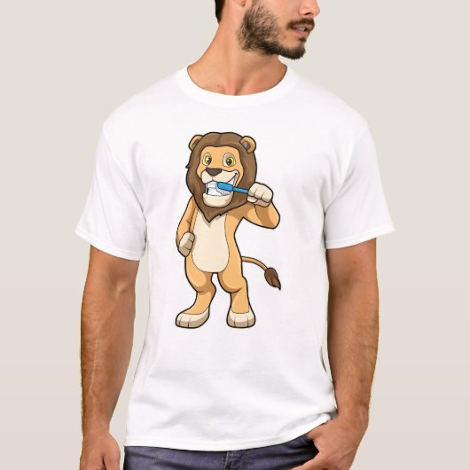 T-shirt Lion avec brosse à dents (Devant)