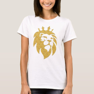 T-shirt Lion Avec Couronne - Style Or 1