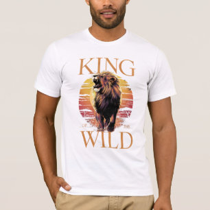 T-shirt Lion avec des mots : Roi du Far (b)
