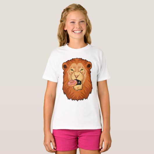 T-shirt Lion avec Donut (Devant entier)