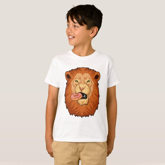 T-shirt Lion avec Donut (Devant entier)