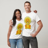 T-shirt Lion avec Fleur de tournesol (Unisexe)